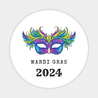 2024 Mardi Gras Fat Tuesday Masquerade Magnet
